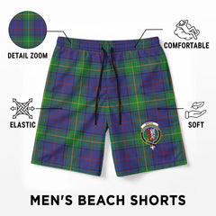 Boyle Tartan Crest Men's Beach Shorts