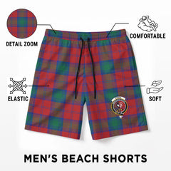 Byres Tartan Crest Men's Beach Shorts