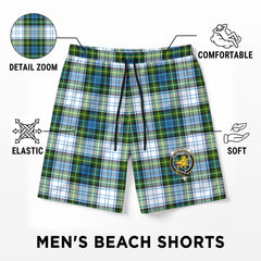 Campbell Dress Tartan Crest Men's Beach Shorts