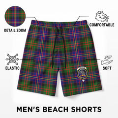 Chalmers Tartan Crest Men's Beach Shorts