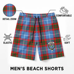Crichton Tartan Crest Men's Beach Shorts