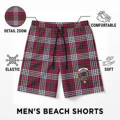 Little Tartan Crest Men's Beach Shorts