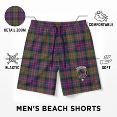 MacDonnell of Glengarry Modern Tartan Crest Men's Beach Shorts