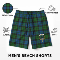McKie Tartan Crest Men's Beach Shorts