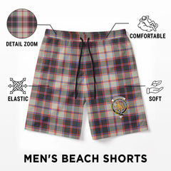 McPherson Hunting Ancient Tartan Crest Men's Beach Shorts