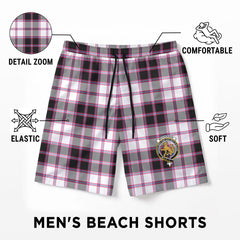 McPherson Hunting Modern Tartan Crest Men's Beach Shorts