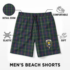 Purves Tartan Crest Men's Beach Shorts