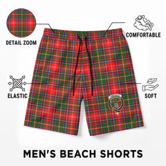 Somerville Tartan Crest Men's Beach Shorts