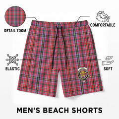 Udny Tartan Crest Men's Beach Shorts