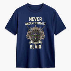 Blair Modern Tartan Crest 2D T-shirt - Never Underestimate Style