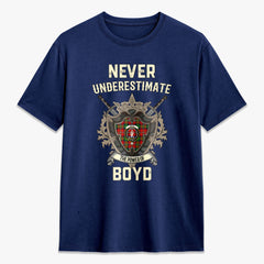 Boyd Modern Tartan Crest 2D T-shirt - Never Underestimate Style