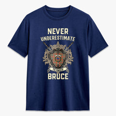 Bruce Ancient Tartan Crest 2D T-shirt - Never Underestimate Style