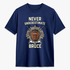 Bruce Modern Tartan Crest 2D T-shirt - Never Underestimate Style