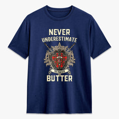 Butter Tartan Crest 2D T-shirt - Never Underestimate Style