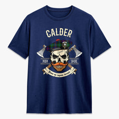 Calder (Calder-Campbell) Tartan Crest 2D T-shirt - Alba Skull Style