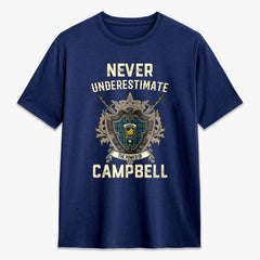 Campbell Ancient 02 Tartan Crest 2D T-shirt - Never Underestimate Style