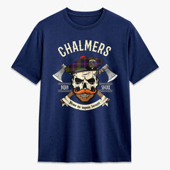 Chalmers Tartan Crest 2D T-shirt - Alba Skull Style