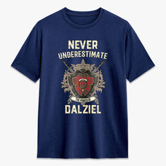 Dalziel Modern Tartan Crest 2D T-shirt - Never Underestimate Style