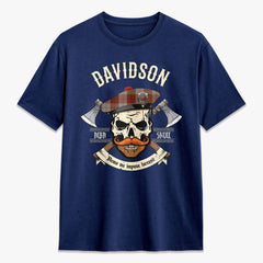 Davidson Dress Dancers Tartan Crest 2D T-shirt - Alba Skull Style