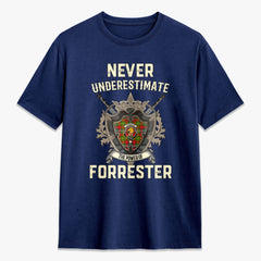 Forrester Tartan Crest 2D T-shirt - Never Underestimate Style