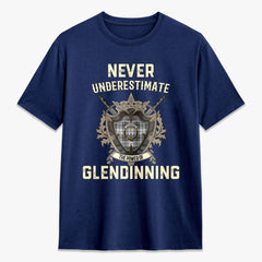 Glendinning Tartan Crest 2D T-shirt - Never Underestimate Style