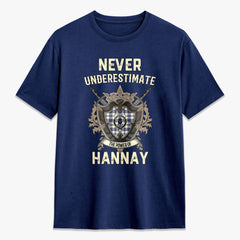 Hannay Modern Tartan Crest 2D T-shirt - Never Underestimate Style