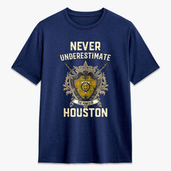 Houston Tartan Crest 2D T-shirt - Never Underestimate Style