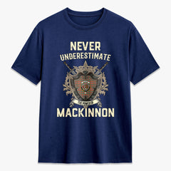 MacKinnon Ancient Tartan Crest 2D T-shirt - Never Underestimate Style