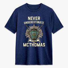 McThomas Ancient Tartan Crest 2D T-shirt - Never Underestimate Style