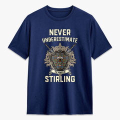 Stirling (of Keir) Tartan Crest 2D T-shirt - Never Underestimate Style
