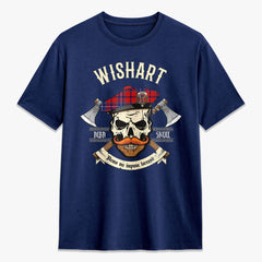 Wishart Dress Tartan Crest 2D T-shirt - Alba Skull Style