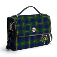Johnstone Modern Tartan Crest Satchel Bag