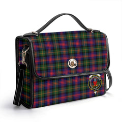 Logan Modern Tartan Crest Satchel Bag