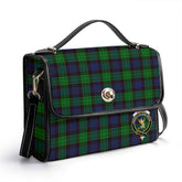 Stewart Old Modern Tartan Crest Satchel Bag