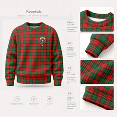 Stewart Atholl Modern Tartan Crest Sweater