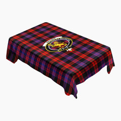 Brown Modern Tartan Crest Tablecloth