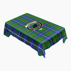 Turnbull Hunting Tartan Crest Tablecloth