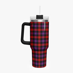 Broun Modern Tartan Crest 40 oz Insulated Tumbler with Handle