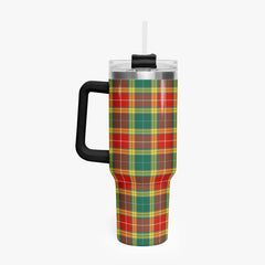 Buchanan Old Sett Tartan Crest 40 oz Insulated Tumbler with Handle