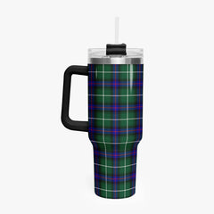 MacDonald of the Isles Hunting Modern Tartan Crest 40 oz Insulated Tumbler with Handle