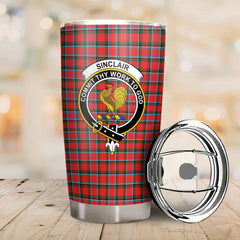 Sinclair Modern Tartan Crest Tumbler