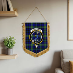 Arbuthnot Modern Tartan Crest Wall Hanging Banner - Wood Pole