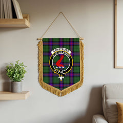 Armstrong Modern Tartan Crest Wall Hanging Banner - Wood Pole