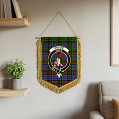 Brodie Hunting Modern Tartan Crest Wall Hanging Banner - Wood Pole