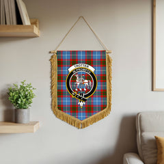 Trotter Tartan Crest Wall Hanging Banner - Wood Pole