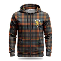 Broun Ancient Tartan Crest Hoodie