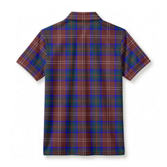 Chisholm Hunting Modern Tartan Crest Birdseye Mesh Polo Shirt