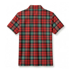 Kerr Ancient Tartan Crest Birdseye Mesh Polo Shirt