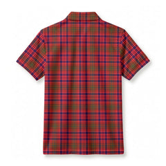 Lumsden Modern Tartan Crest Birdseye Mesh Polo Shirt