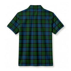 MacKay Modern Tartan Crest Birdseye Mesh Polo Shirt